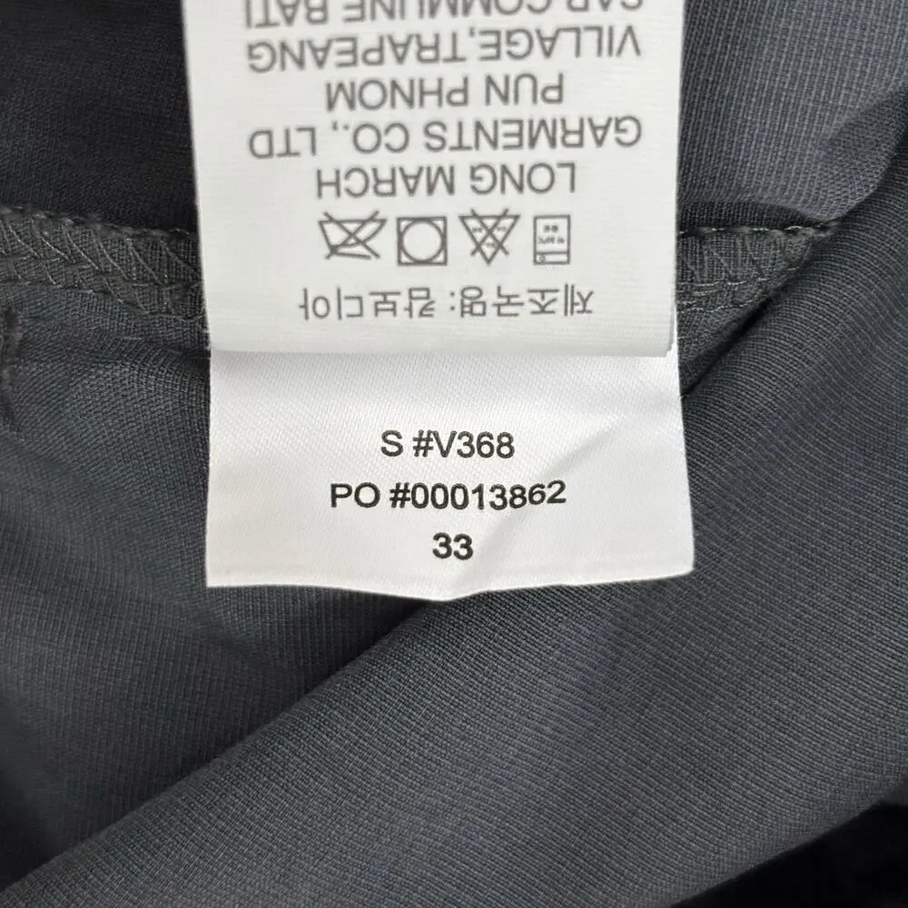 Vuori Aim Short Mens Size 33 Charcoal Gray Performance Chino Shorts V368